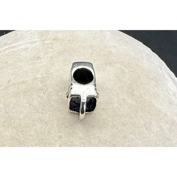 IBB Signed Sterling Silver I Love to Shop Bag Charm Bead Red Heart - Picture 3 of 4